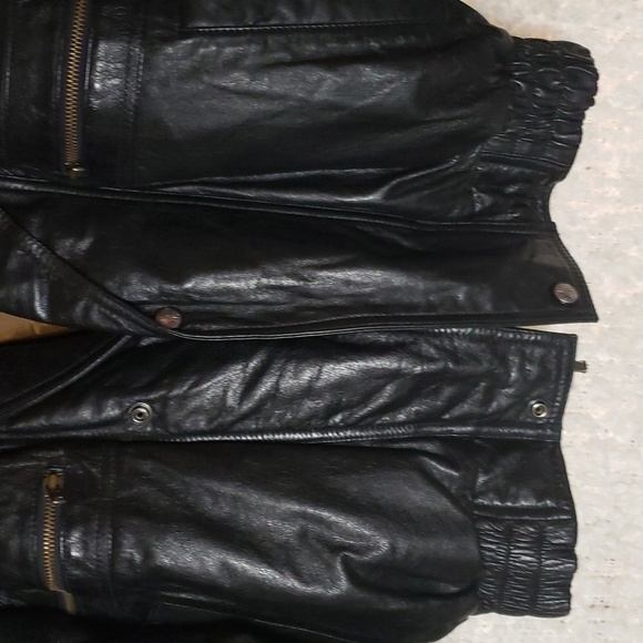 Vintage wilson's 90s bomber leather jacket with zipin vest small pristine condit - Picture 3 of 15